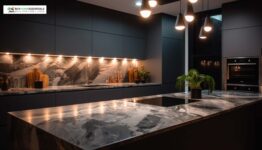 what color cabinets with black granite countertops